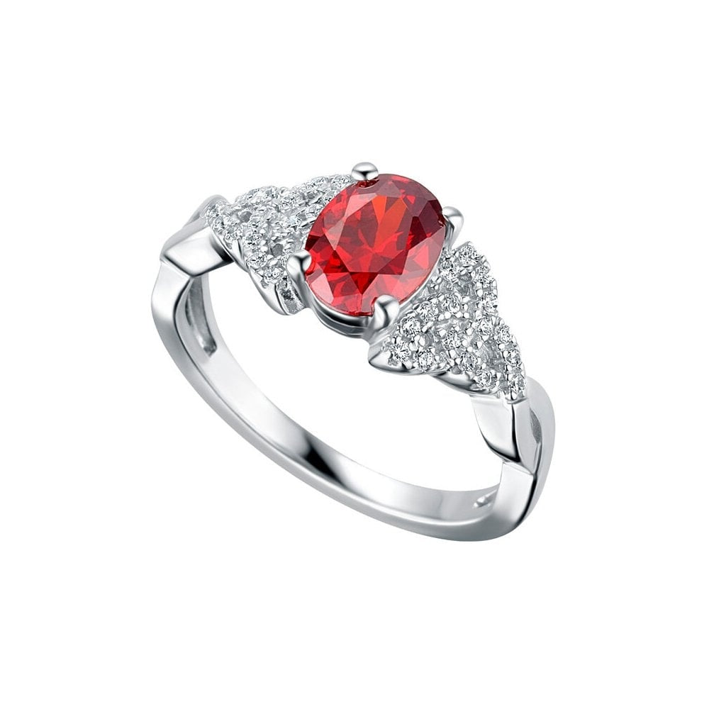 STERLING SILVER JANUARY BIRTHSTONE TRINITY KNOT RING