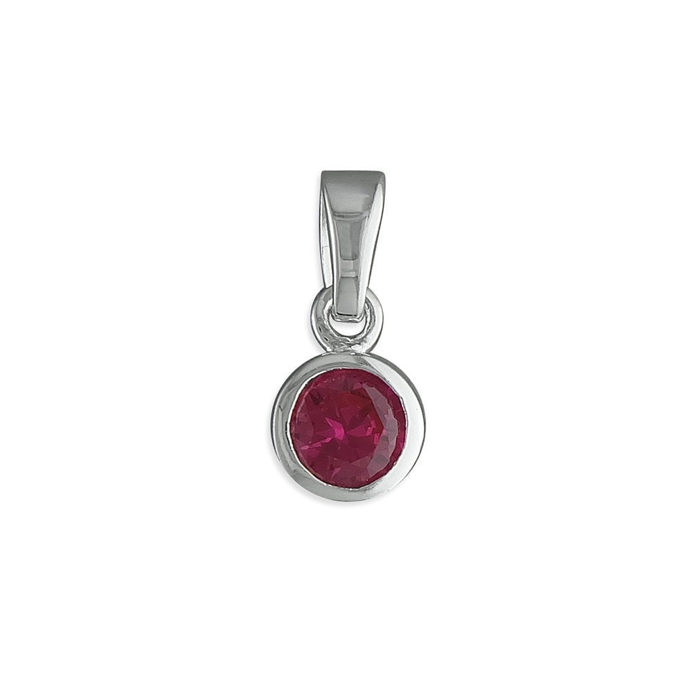 STERLING SILVER JULY BIRTHSTONE PENDANT