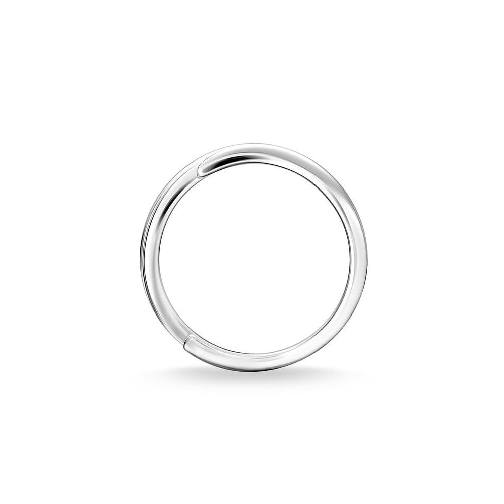 STERLING SILVER LEAF BAND RING WITH CUBIC ZIRCONIA