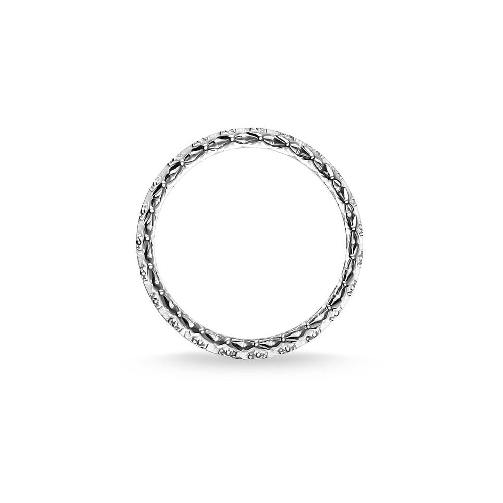 STERLING SILVER LEAF RING IN A CROWN SHAPE WITH CUBIC ZIRCONIA