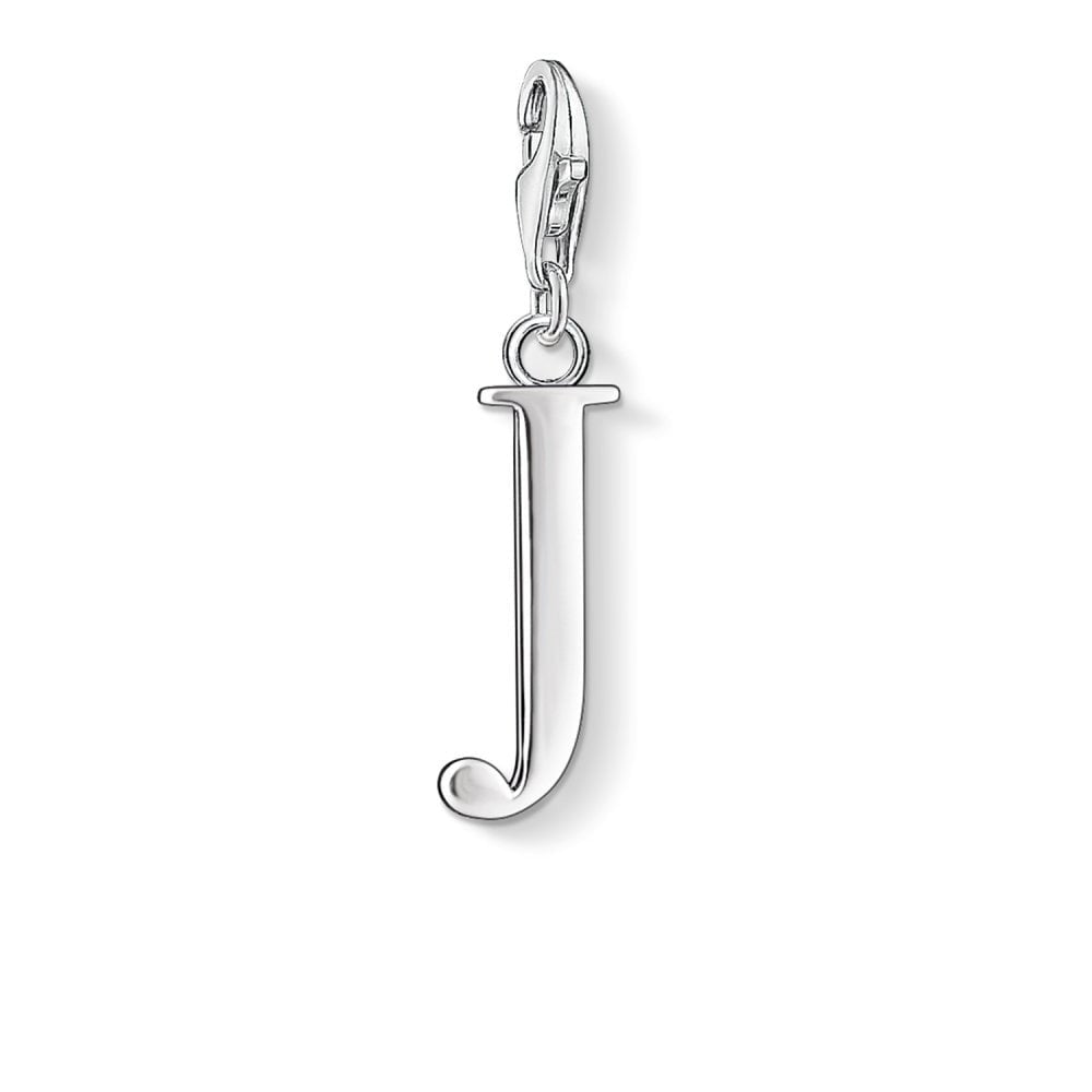 STERLING SILVER LETTER "J" CHARM PENDANT