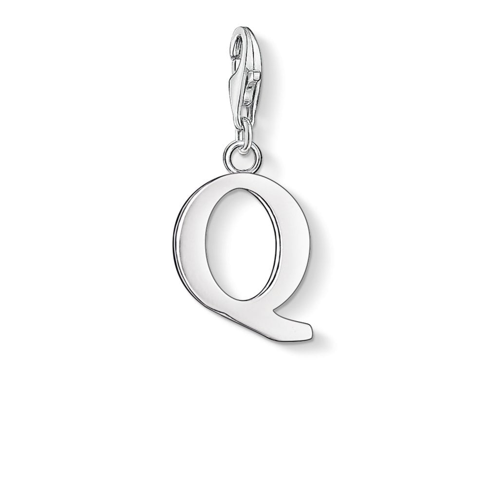 STERLING SILVER LETTER "Q" CHARM PENDANT