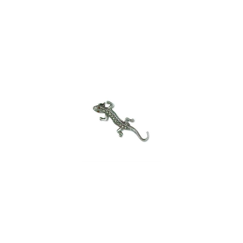 STERLING SILVER LIZARD BROOCH