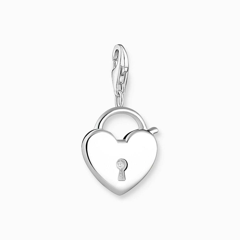 STERLING SILVER LOCKHEART CHARM PENDANT
