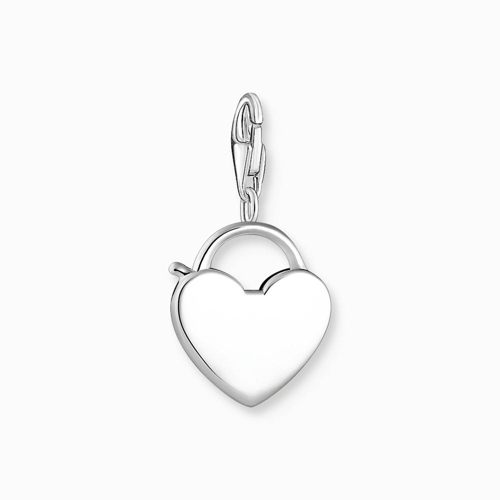 STERLING SILVER LOCKHEART CHARM PENDANT