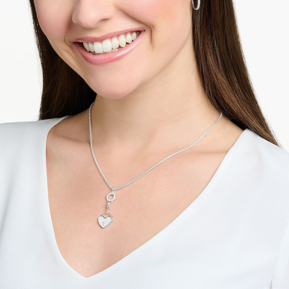 STERLING SILVER LOCKHEART CHARM PENDANT