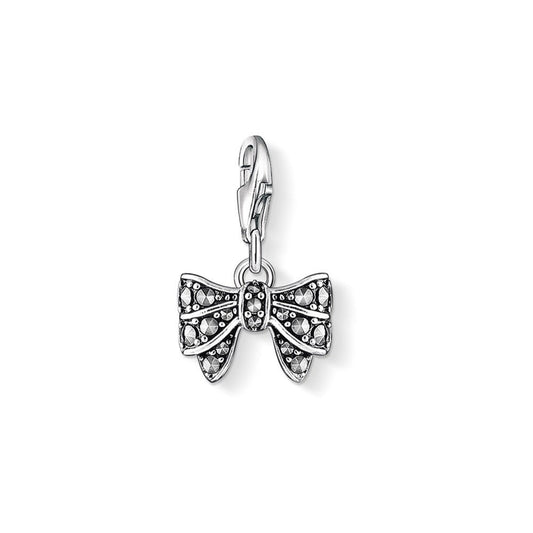 STERLING SILVER MARCASITE BOW CHARM