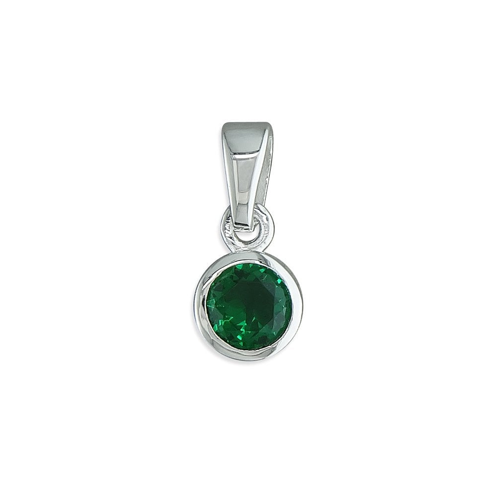 STERLING SILVER MAY BIRTHSTONE PENDANT