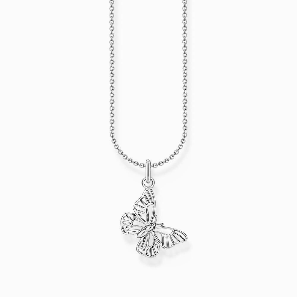 STERLING SILVER NECKLACE WITH BUTTERFLY PENDANT