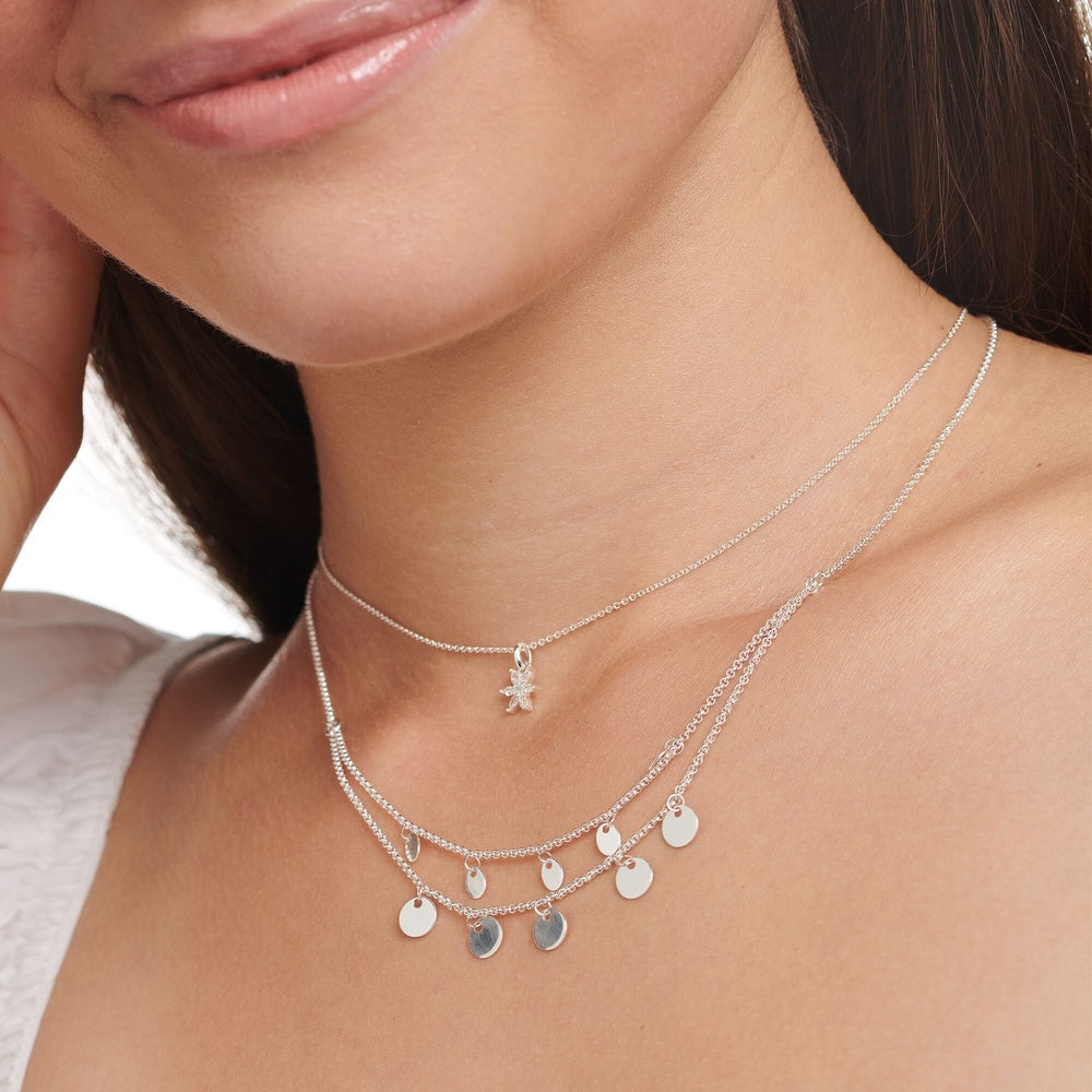 STERLING SILVER NECKLACE WITH DISC