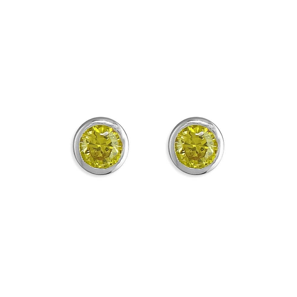 STERLING SILVER NOVEMBER BIRTHSTONE STUD EARRINGS