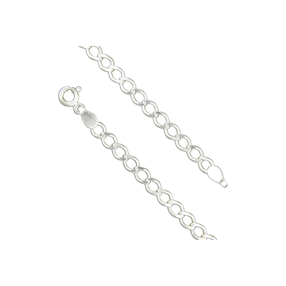 STERLING SILVER OPEN CURB BRACELET