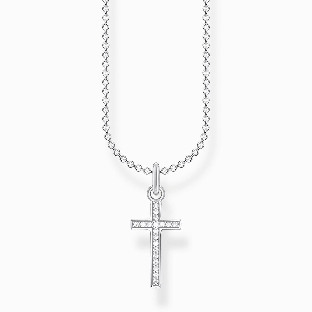 STERLING SILVER PAVÉ CROSS PENDANT