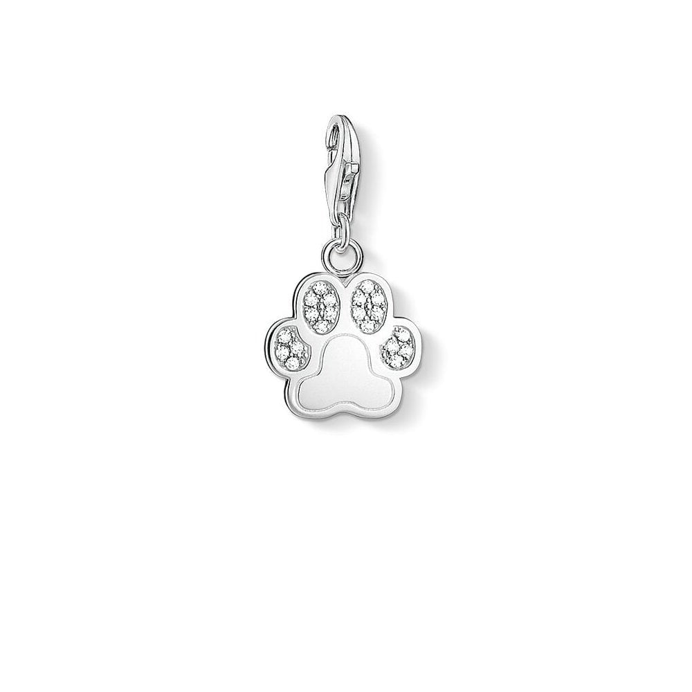 STERLING SILVER "PAW" WITH CUBIC ZIRCONIA