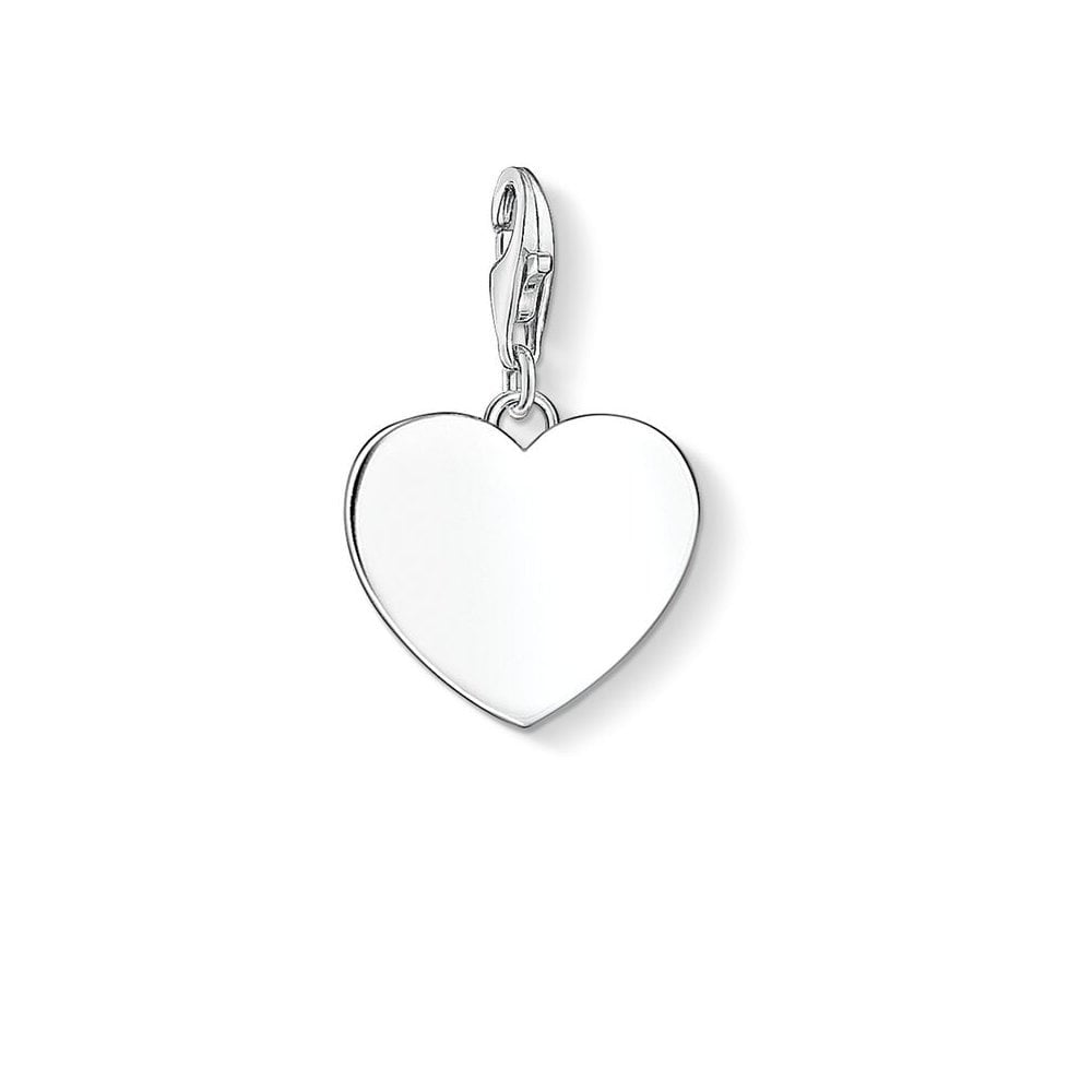 STERLING SILVER PLAIN HEART CHARM PENDANT