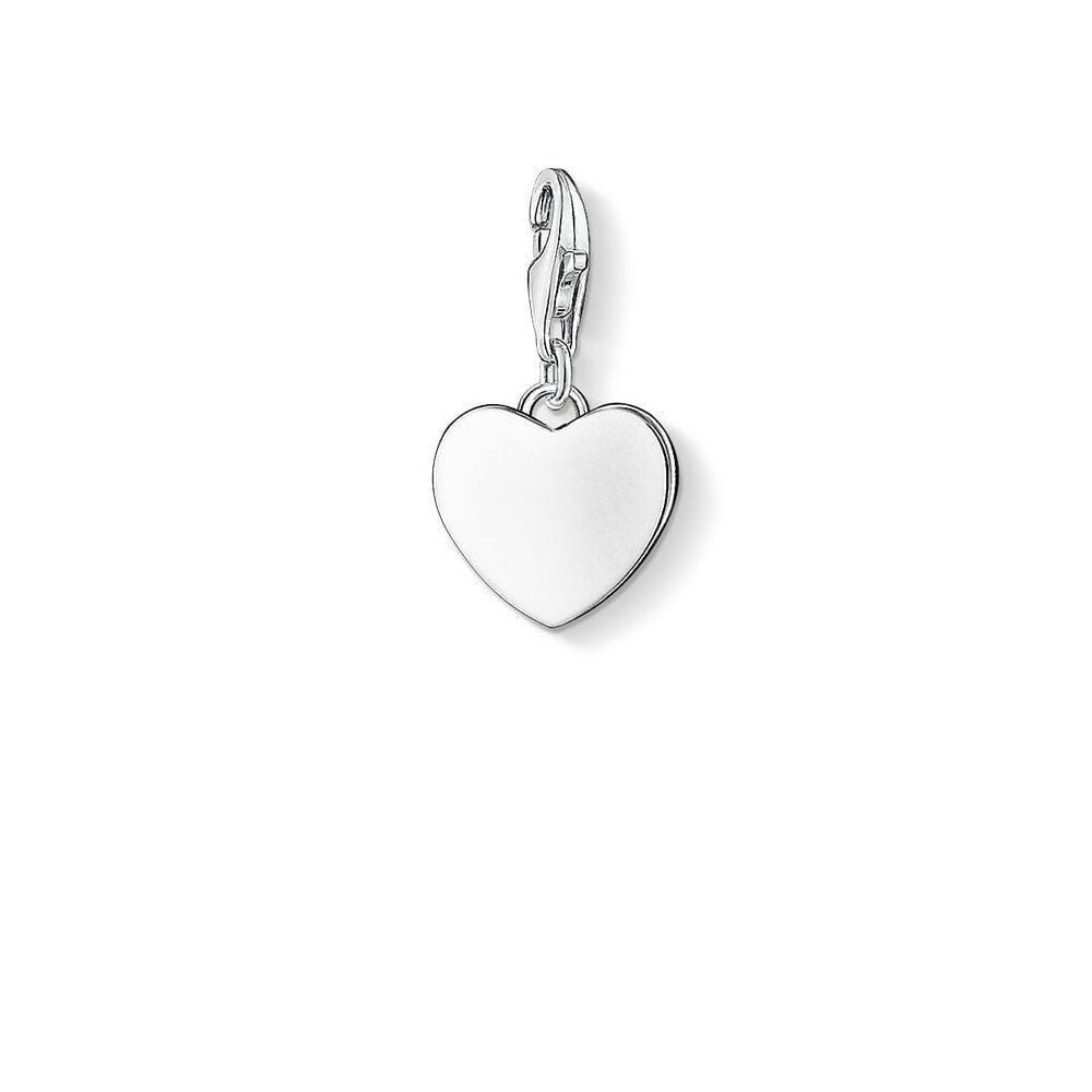 STERLING SILVER PLAIN HEART CHARM PENDANT