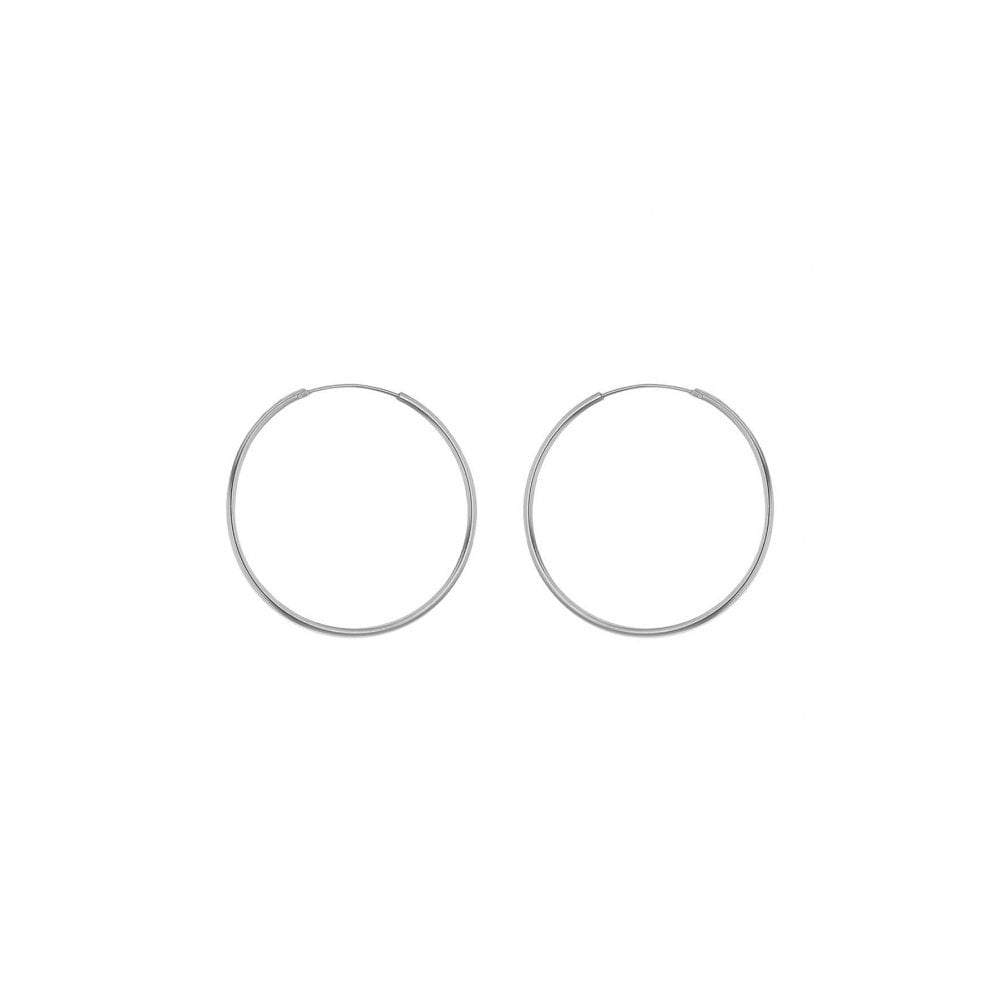 STERLING SILVER PLAIN HOOP EARRINGS