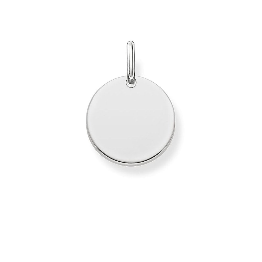 STERLING SILVER PLAIN ROUND ENGRAVABLE DISC PENDANT