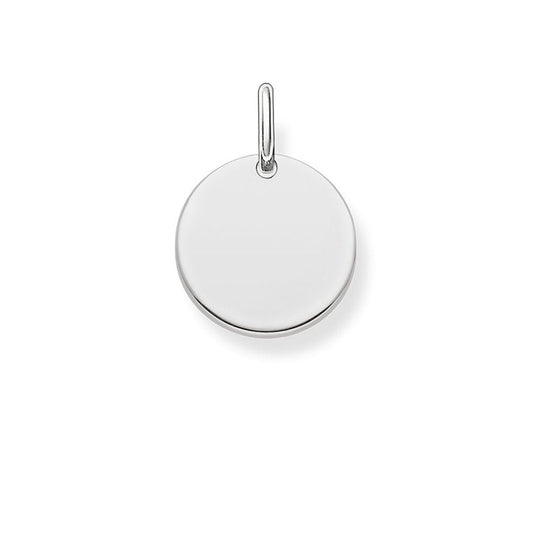 STERLING SILVER PLAIN ROUND ENGRAVABLE DISC PENDANT