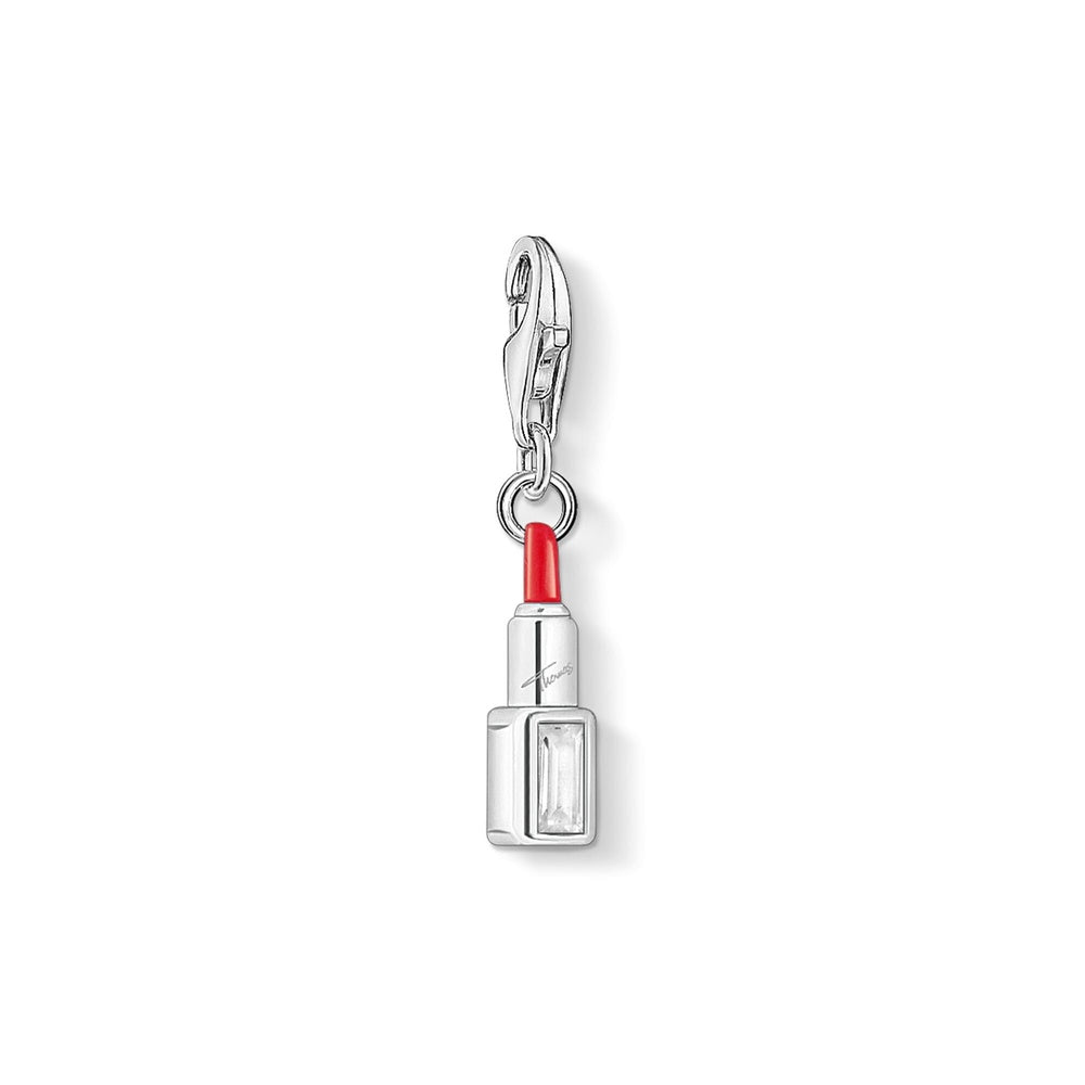STERLING SILVER RED LIPSTICK CHARM