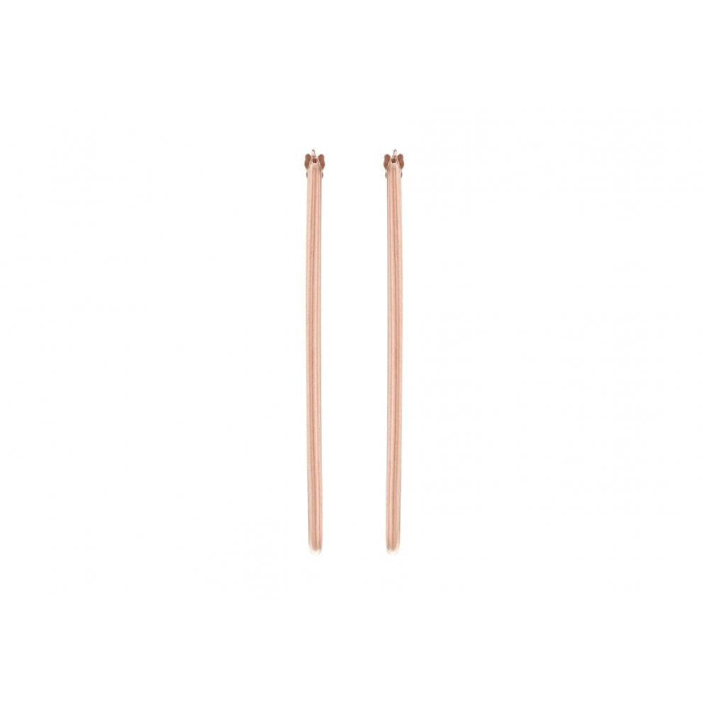 STERLING SILVER ROSE GOLD PLATED 50MM CREOLE EARRINGS