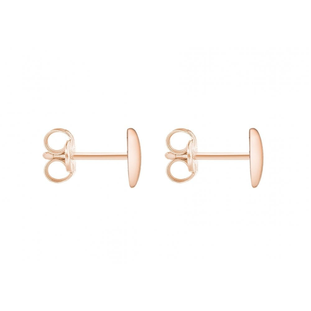 STERLING SILVER ROSE GOLD PLATED 6.7MM X 6MM HEART STUD EARRINGS