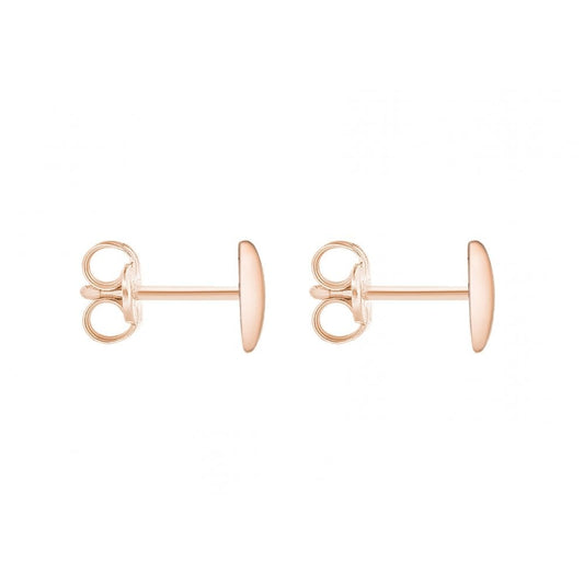 STERLING SILVER ROSE GOLD PLATED 6.7MM X 6MM HEART STUD EARRINGS