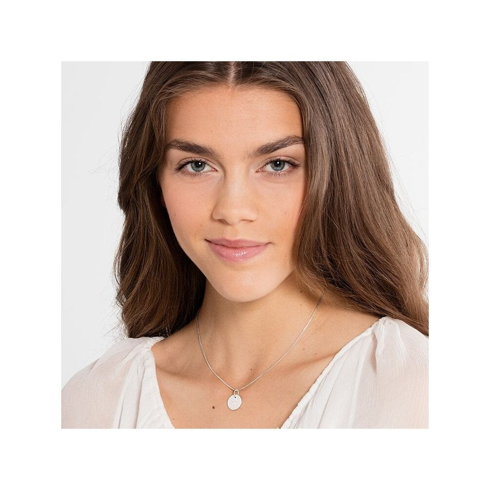 STERLING SILVER ROUND PAVÈ CUBIC ZIRCONIA PENDANT