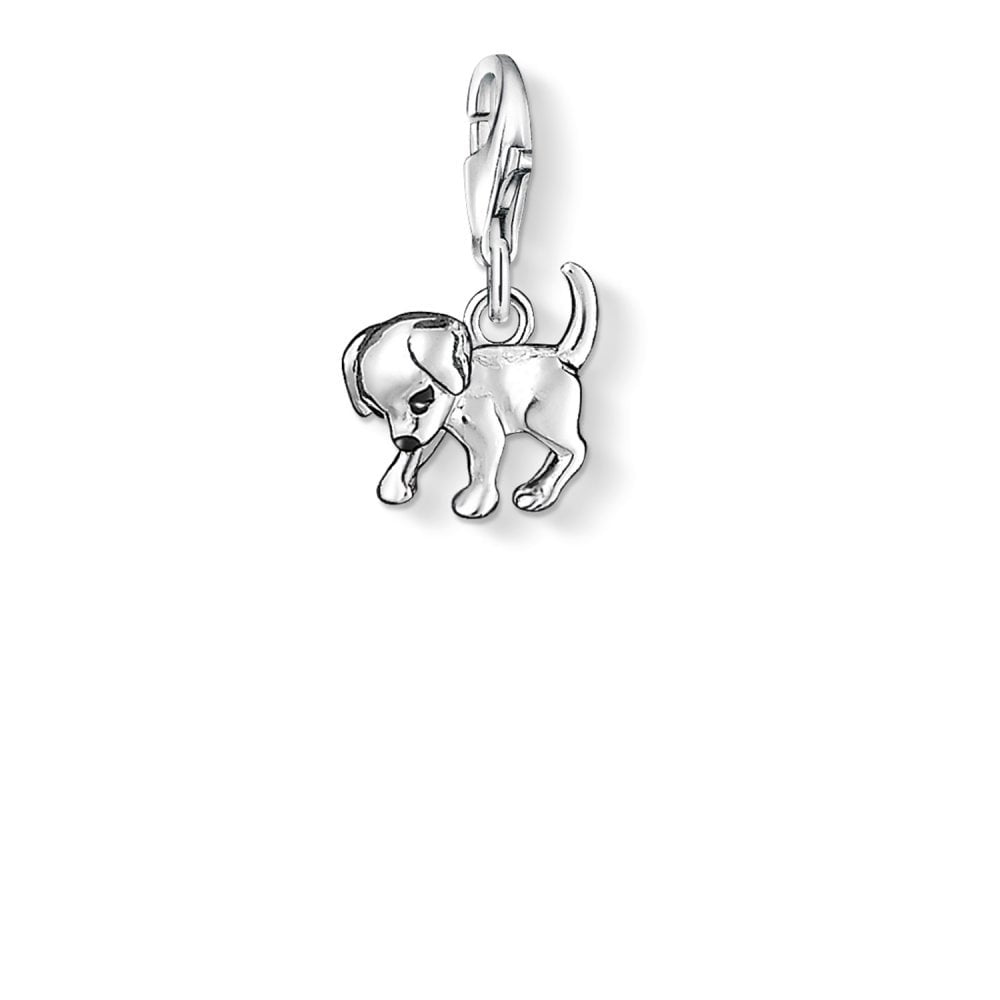 STERLING SILVER SMALL PUPPY CHARM PENDANT