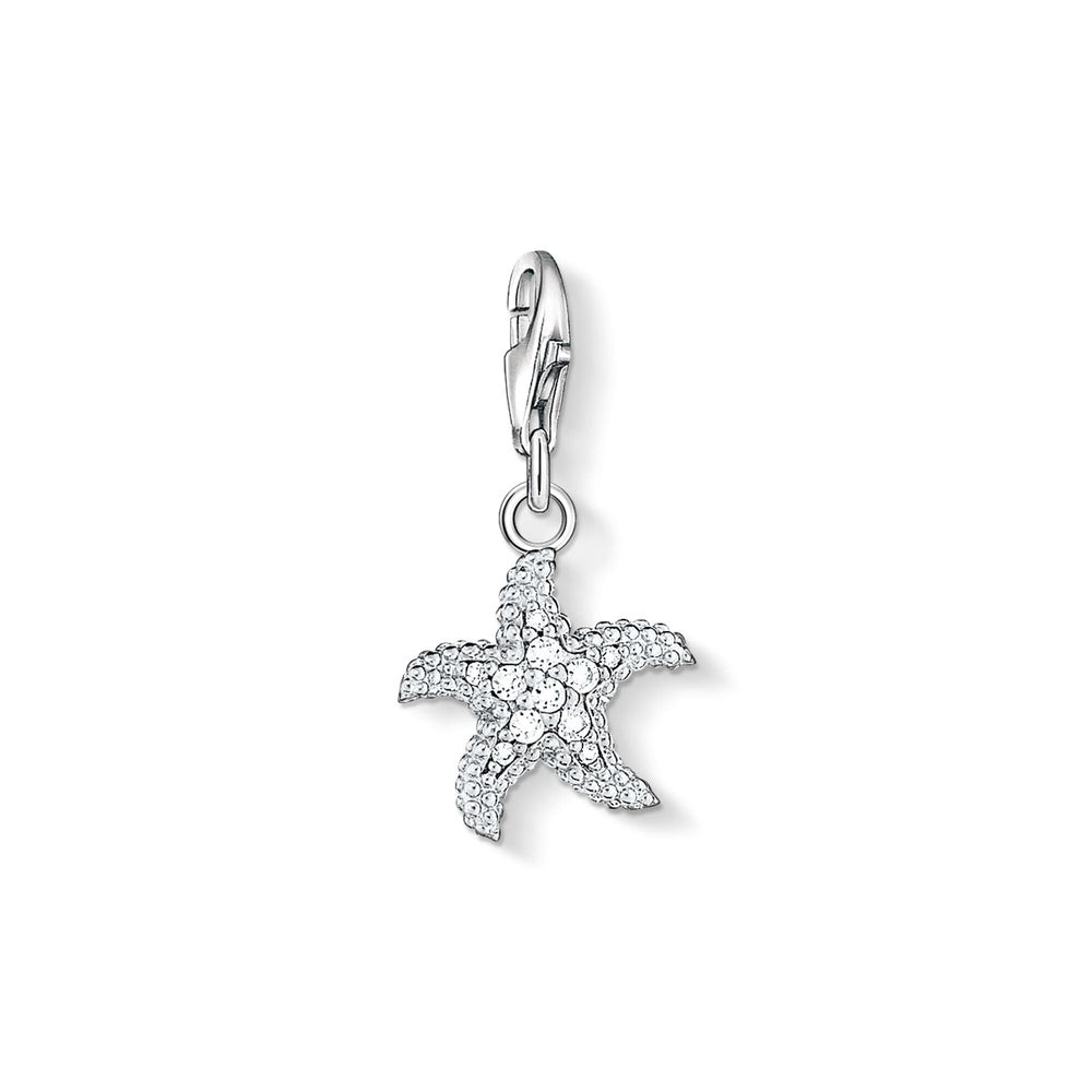 STERLING SILVER SPARKLING STARFISH WITH ZIRCONIA