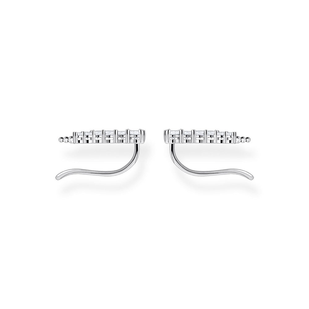 STERLING SILVER SPHERICAL DOT STYLE EAR CLIMBERS