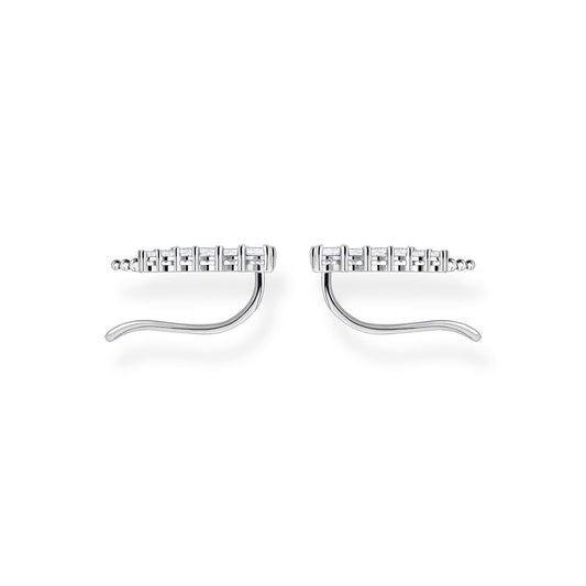 STERLING SILVER SPHERICAL DOT STYLE EAR CLIMBERS
