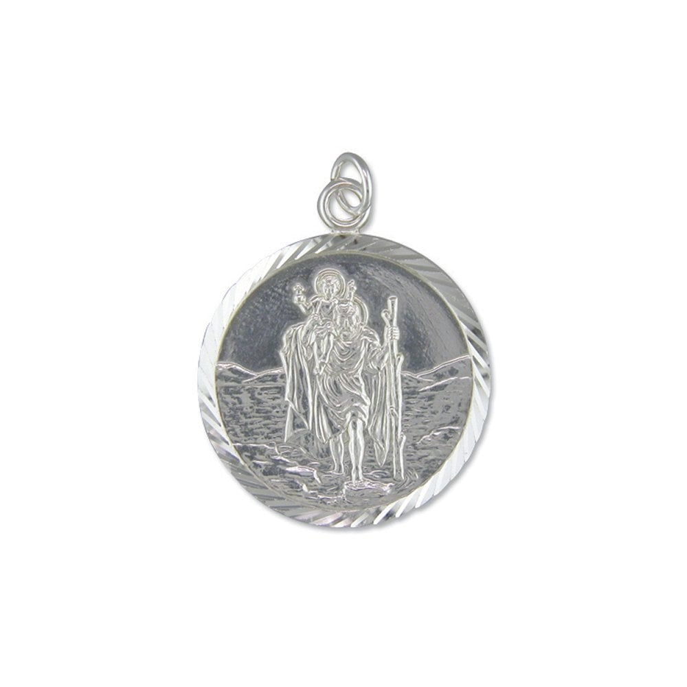 STERLING SILVER ST CHRISTOPHER MEDAL 