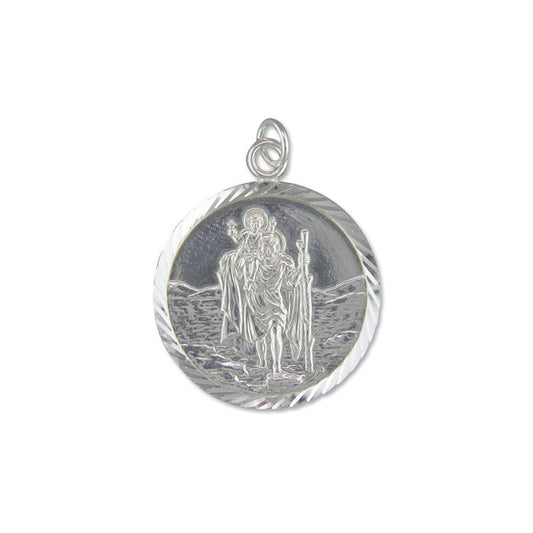 STERLING SILVER ST CHRISTOPHER MEDAL 