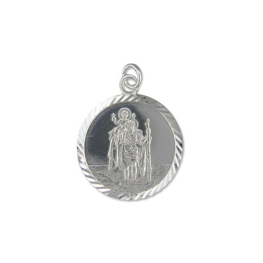 STERLING SILVER ST CHRISTOPHER MEDAL 