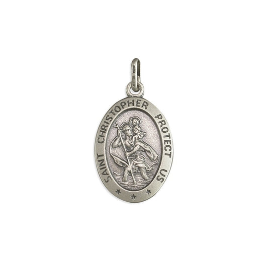 STERLING SILVER ST CHRISTOPHER MEDAL