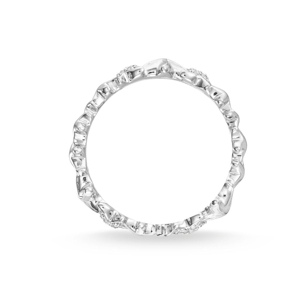 STERLING SILVER STARFISH RING WITH ZIRCONIA