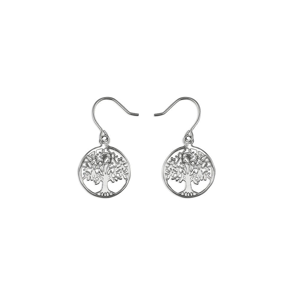 STERLING SILVER TREE OF LIFE DROP EARRINGS