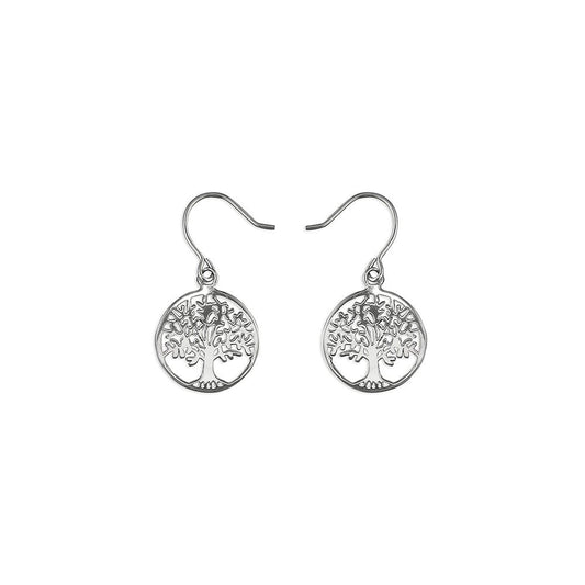 STERLING SILVER TREE OF LIFE DROP EARRINGS