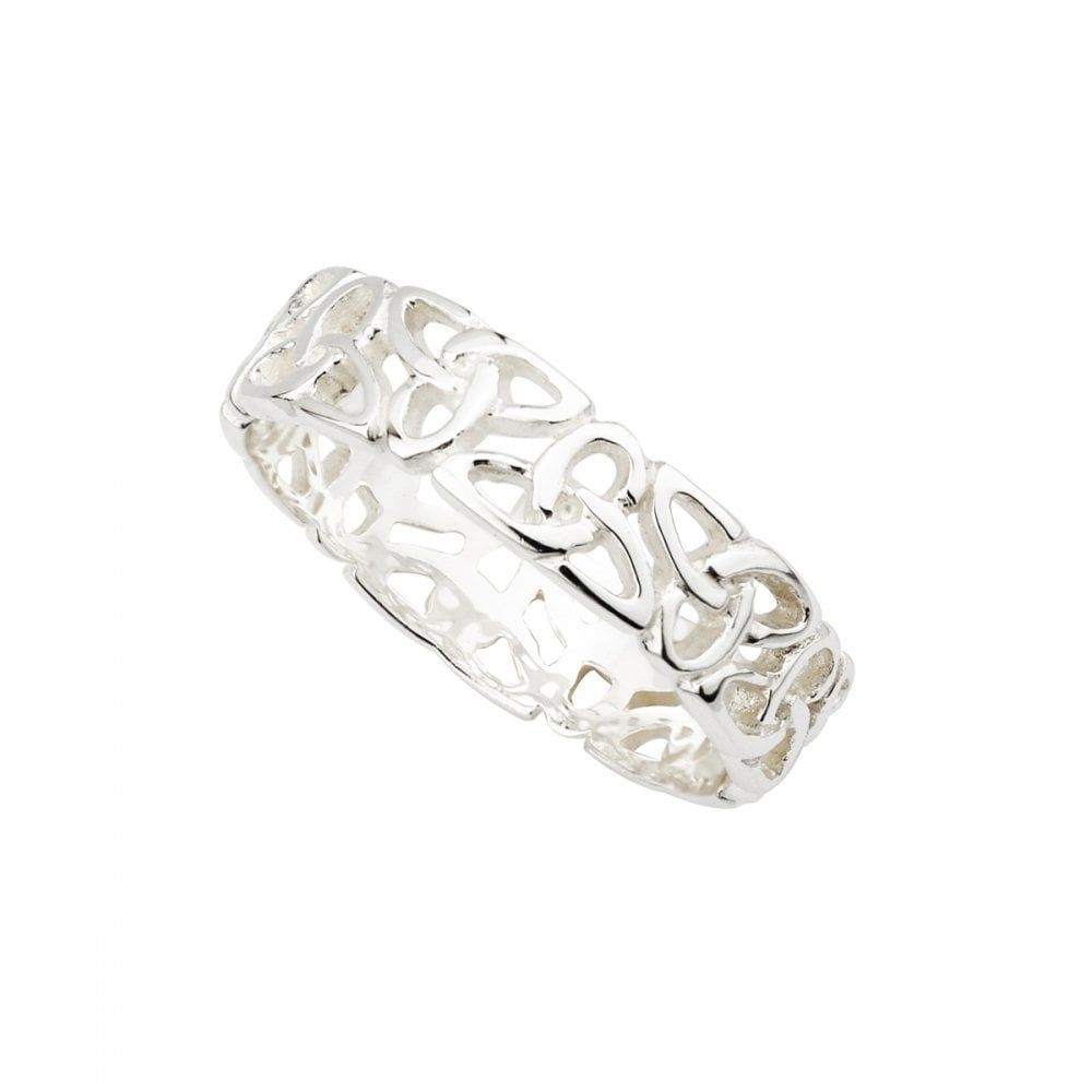 STERLING SILVER TRINITY KNOT RING