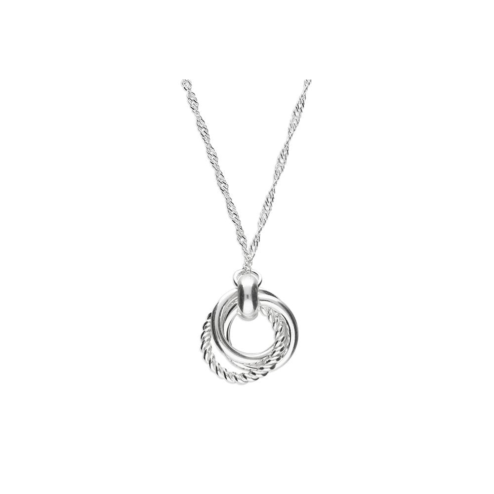 STERLING SILVER TRIPLE CIRCLE NECKLACE