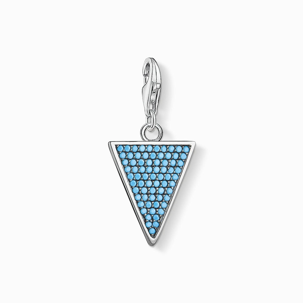 STERLING SILVER TURQUOISE TRIANGLE CHARM