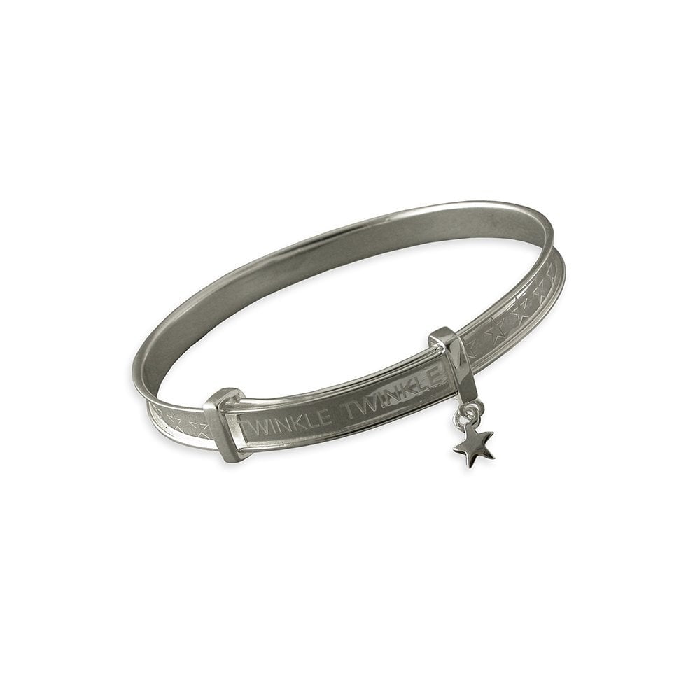 STERLING SILVER TWINKLE TWINKLE BABY BANGLE