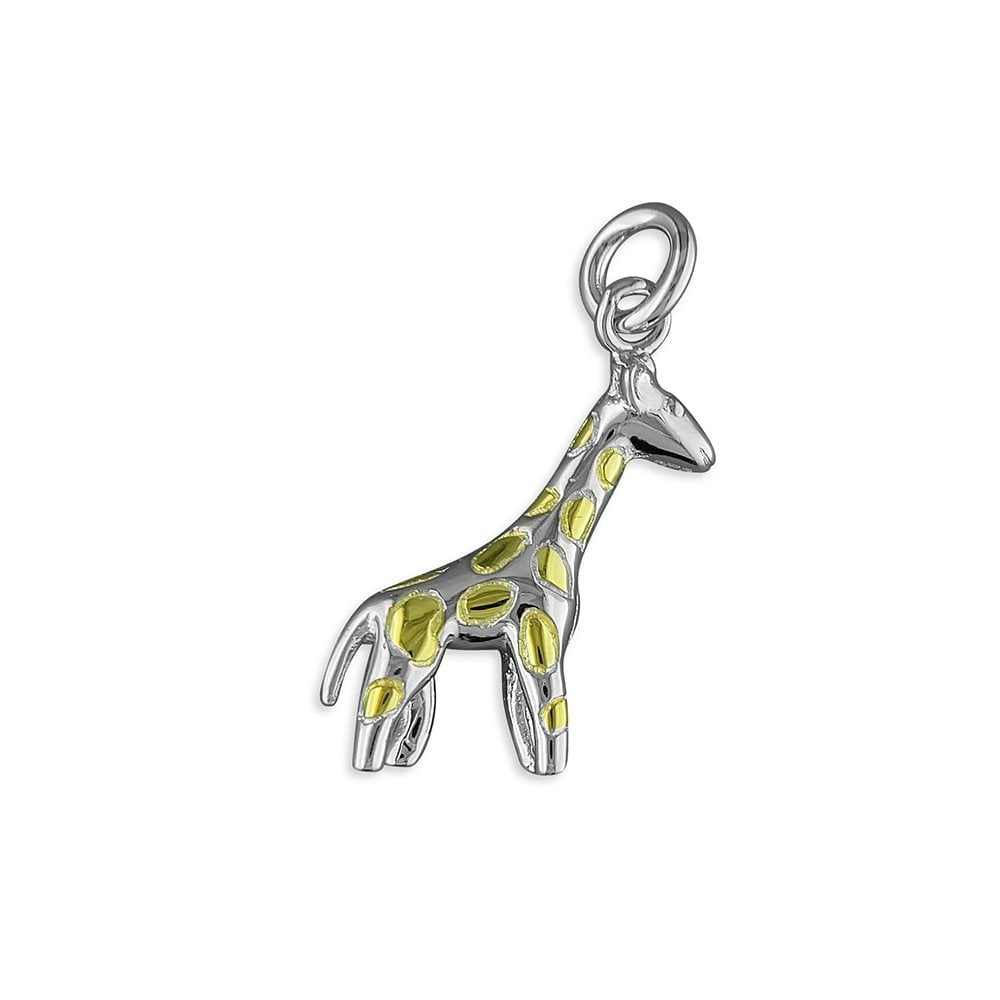 STERLING SILVER TWO TONE GIRAFFE PENDANT