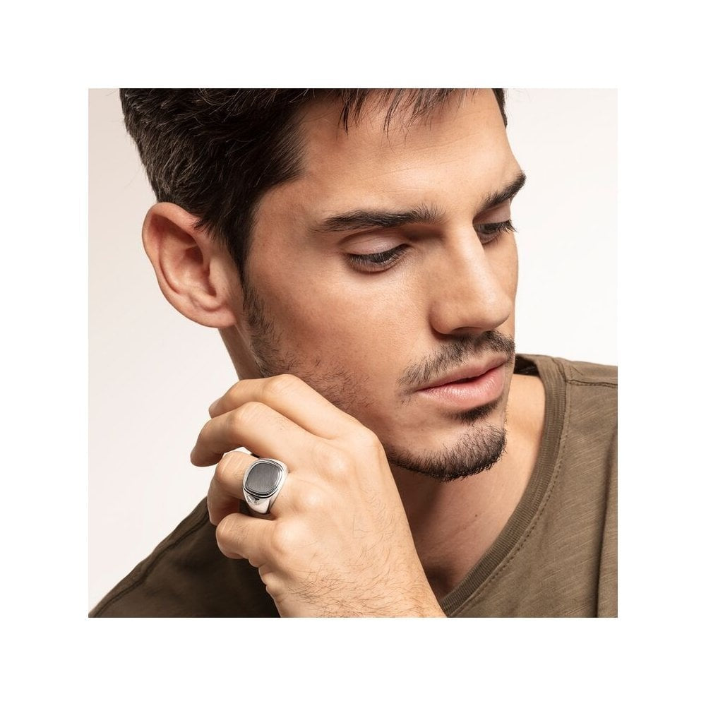 STERLING SILVER UNISEX CLASSIC ENGRAVABLE SIGNET RING