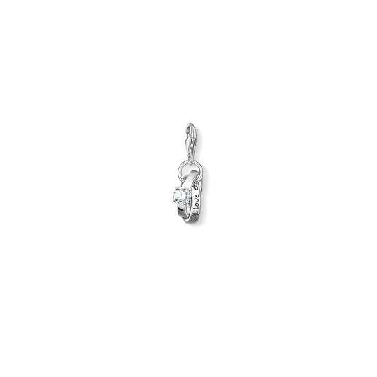 STERLING SILVER WEDDING RINGS CHARM PENDANT