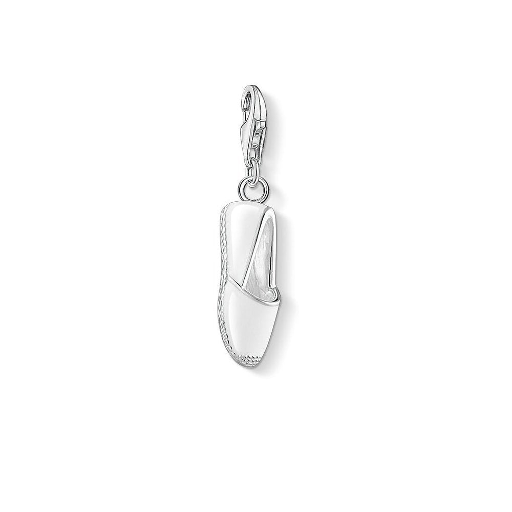 STERLING SILVER WHITE ESPADRILLE CHARM PENDANT