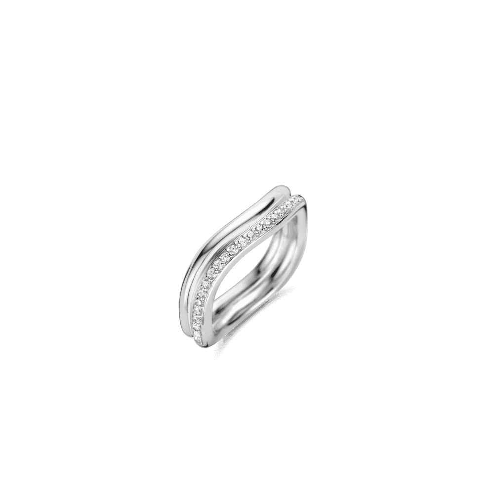 STERLING SILVER WITH PAVE ZIRCONIA
