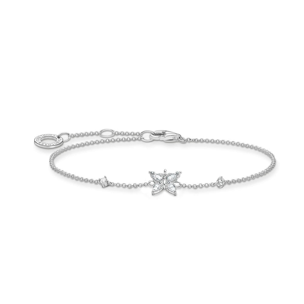STERLING SILVER ZIRCONIA BUTTERFLY BRACELET