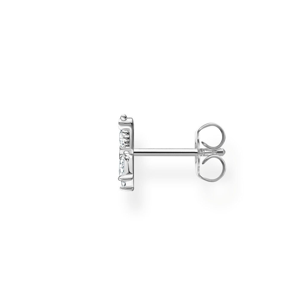 STERLING SILVER ZIRCONIA BUTTERFLY STUD EARRINGS